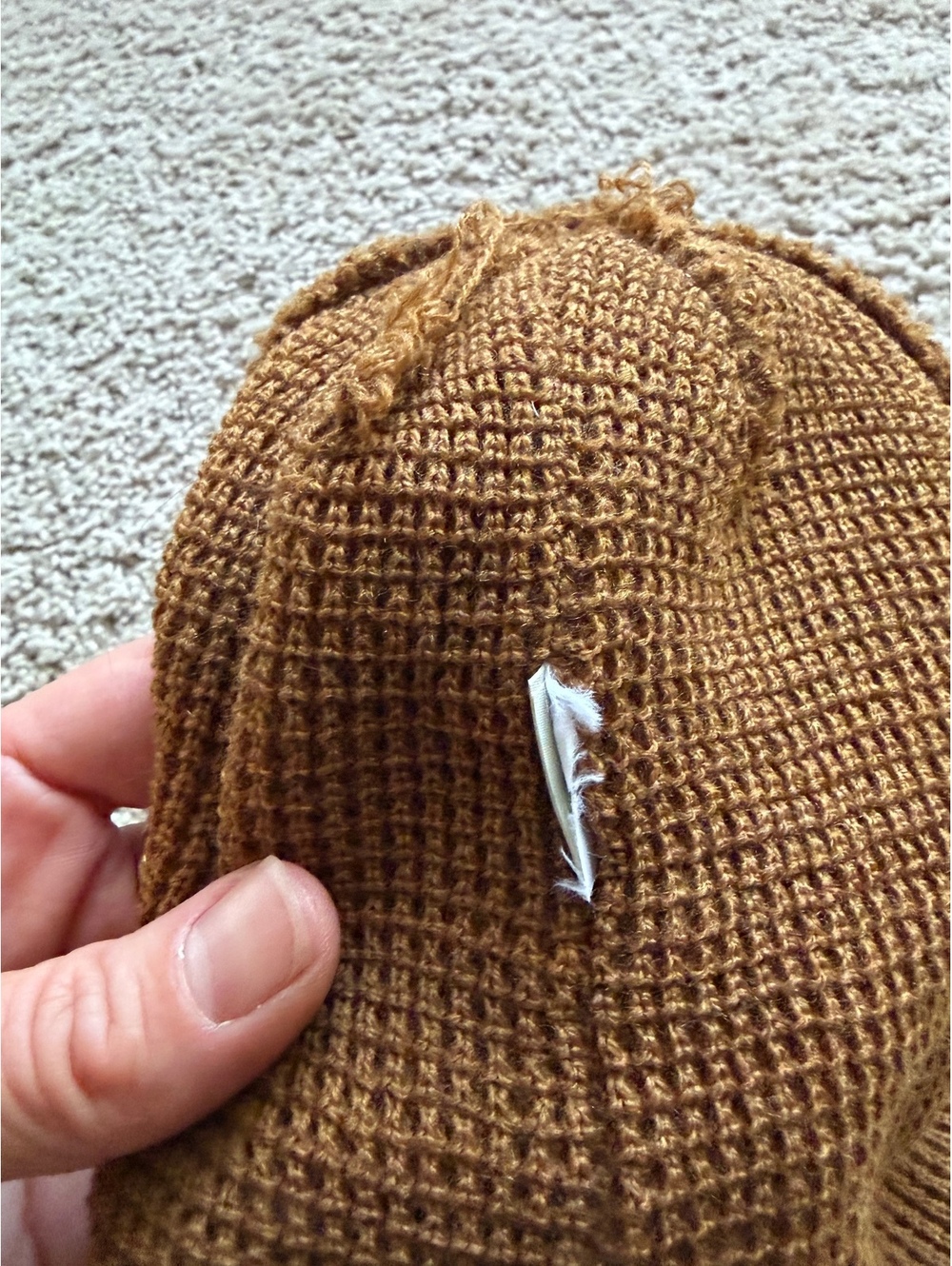 Vuori Alpine Waffle Beanie double-layered winter hat Caramel - Picture 6 of 6